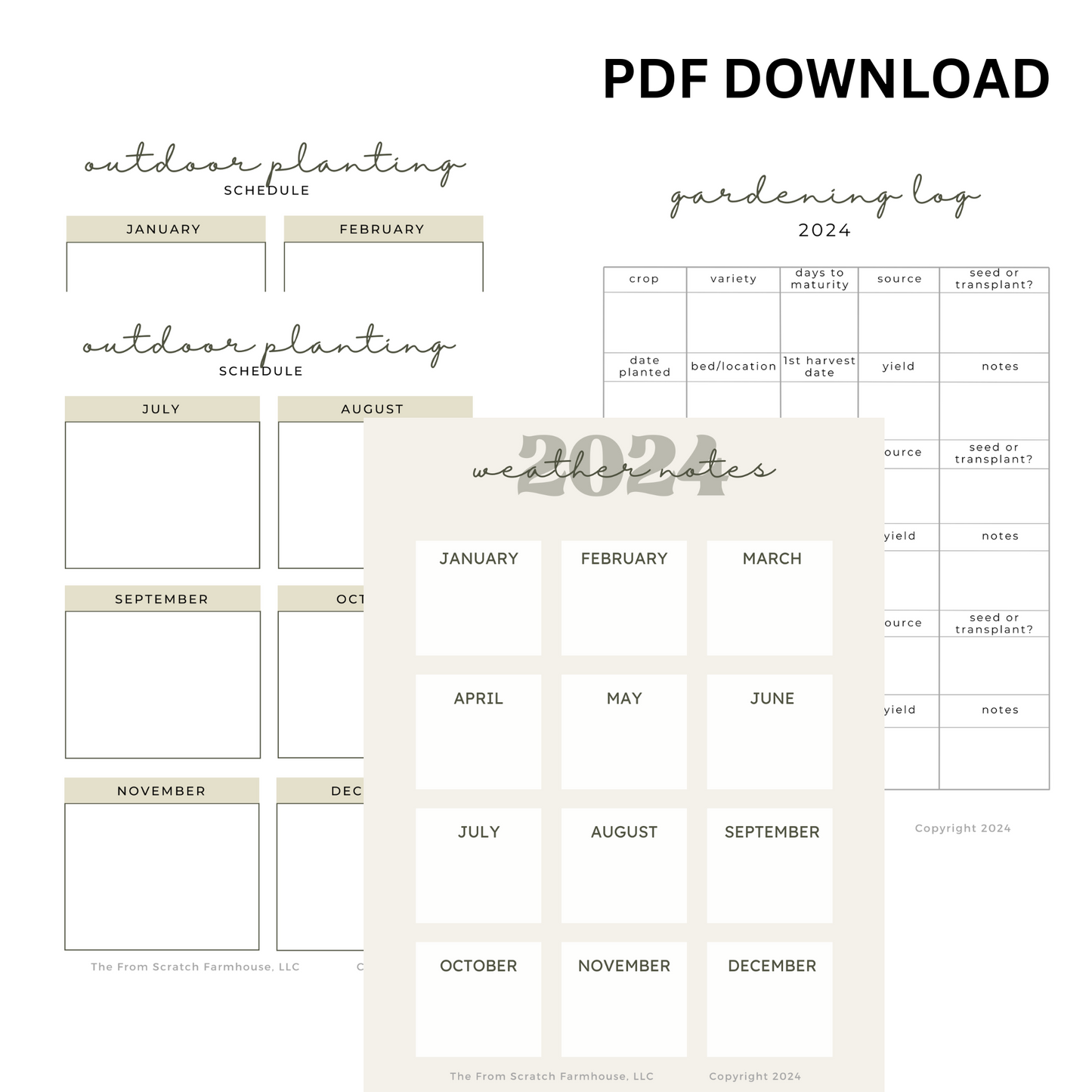 2025 Garden Planner & Tracker (Printable)