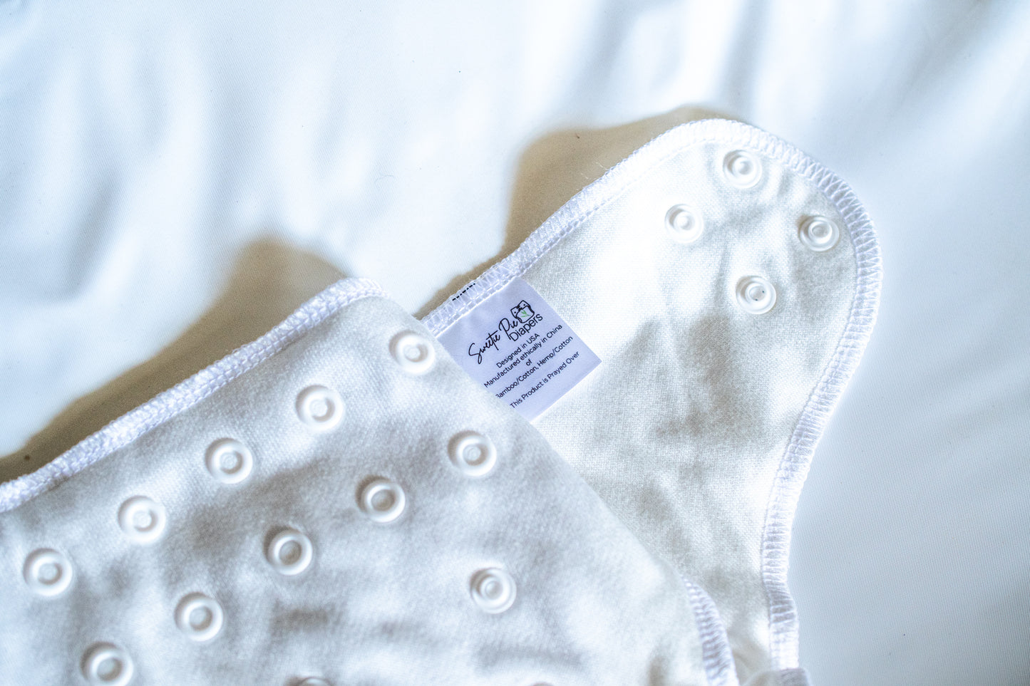 (4 pack) Organic One-Size Hemp and Bamboo Cotton Fitted Diaper